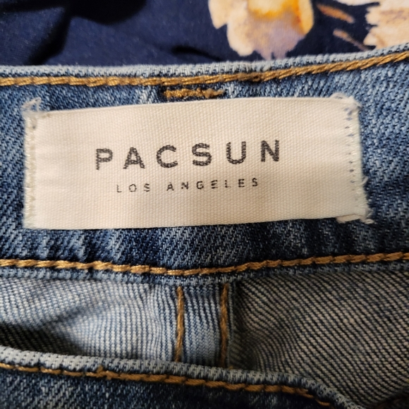 Straight Leg Faded Light Blue Jeans - Picture 3 of 4